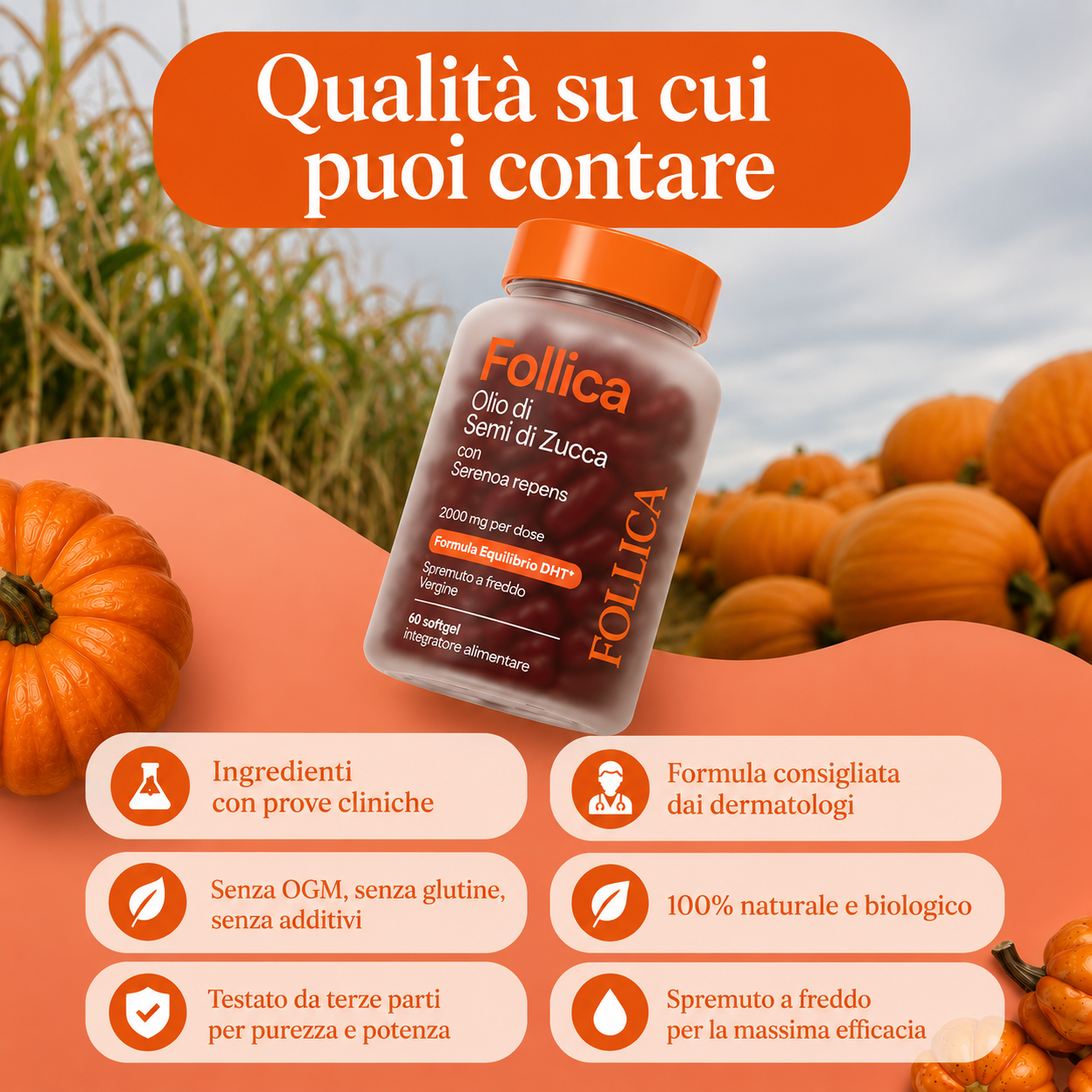 FOLLICA+ Olio Semi di Zucca